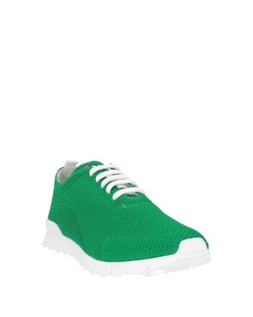 Kiton Green Sneakers Cotton, Elastane for men