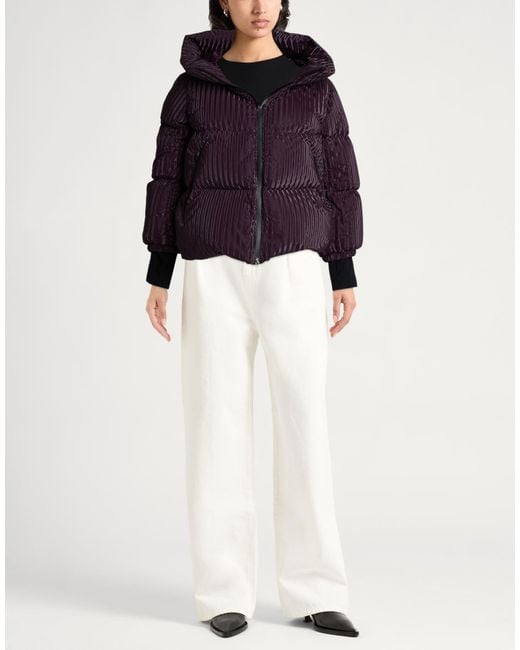 Herno Purple Plum Puffer Polyamide, Polyurethane