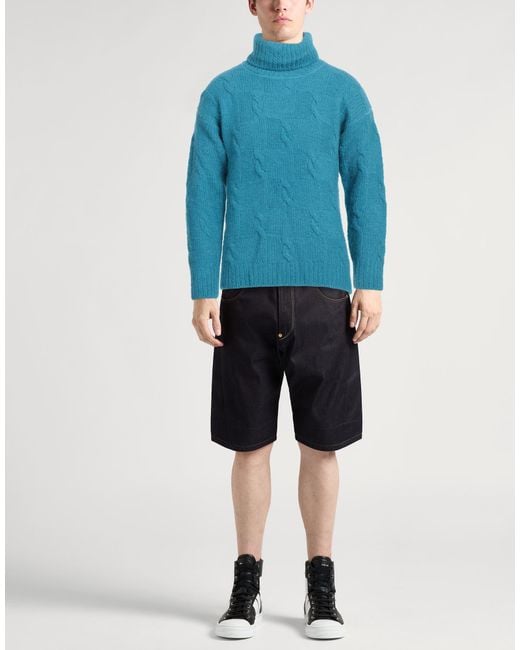 PT Torino Blue Turtleneck for men