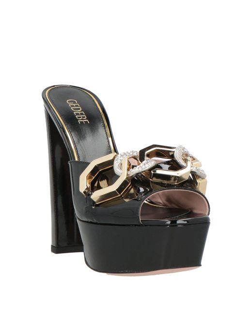 Gedebe Black Sandals Leather