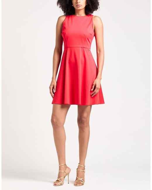 CafeNoir Red Mini Dress Cotton, Nylon, Elastane