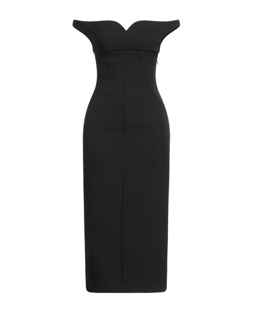 Philosophy Di Lorenzo Serafini Black Midi Dress Polyamide, Elastane