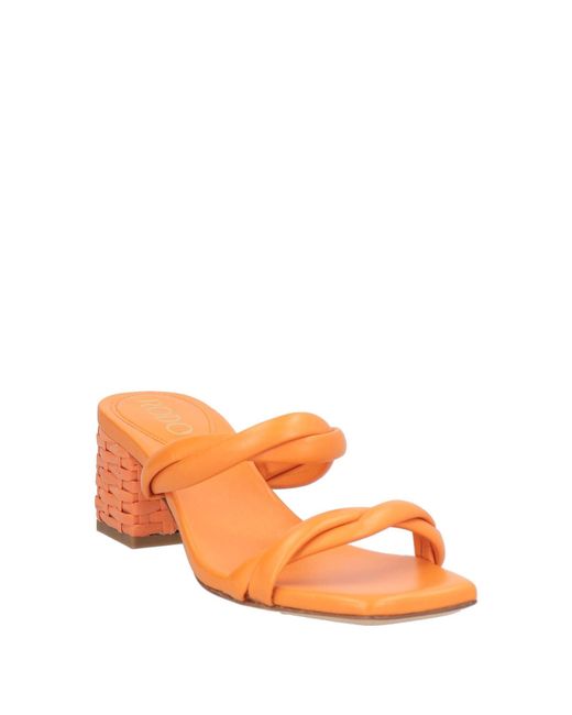 Rodo Orange Sandals Leather