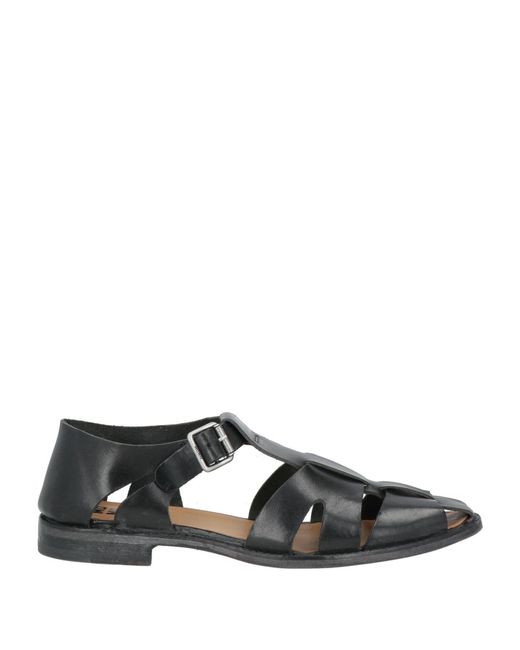 Moma Black Sandals Leather
