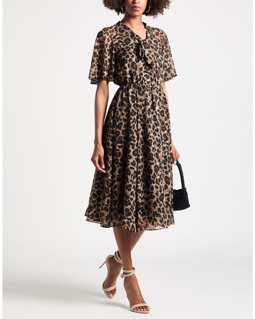 Karl Lagerfeld Brown Midi Dress