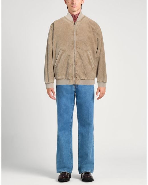 Barena Natural Sand Jacket Cotton, Elastane for men