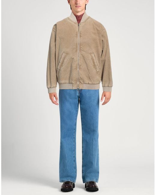 Barena Natural Sand Jacket Cotton, Elastane for men