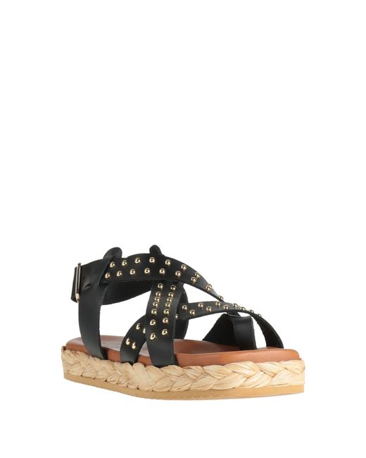 Kanna Black Thong Sandal