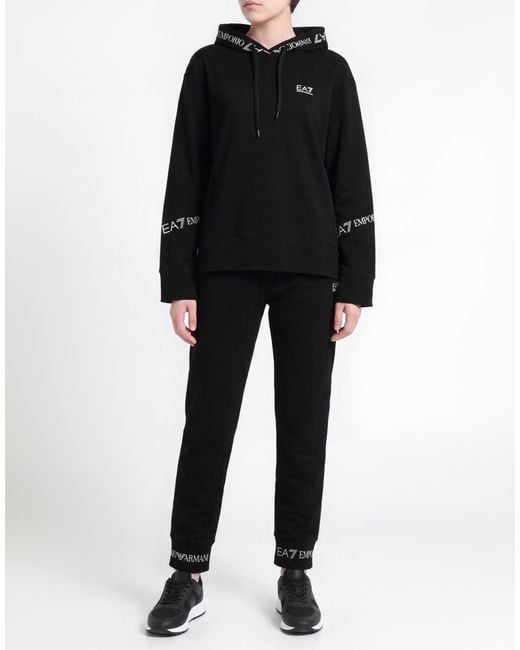 EA7 Black Tracksuit Cotton, Elastane