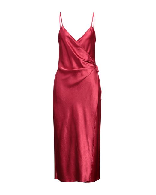 Erika Cavallini Semi Couture Red Midi-Kleid