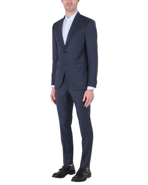 Tiger Of Sweden Blue Lamonte Midnight Suit Wool for men