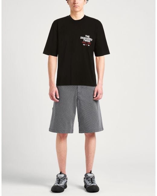 DSquared² Black T-Shirt Cotton for men