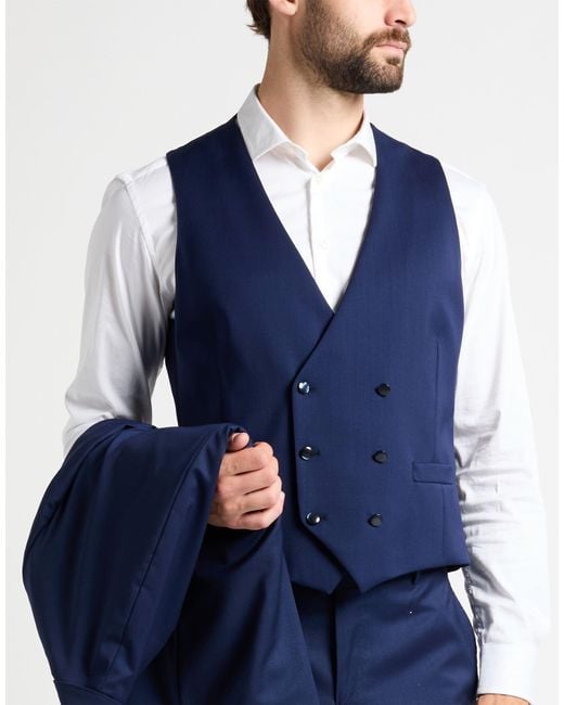 Brando Blue Suit Virgin Wool, Elastane for men