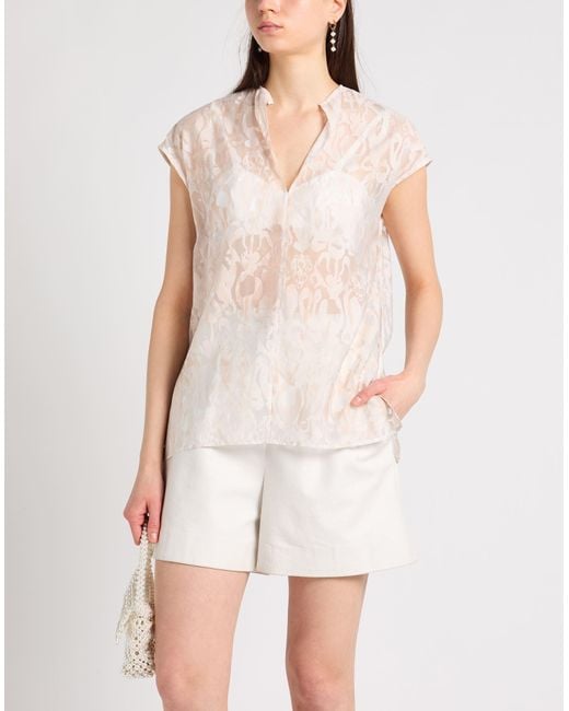 Dondup White Top Viscose, Polyester