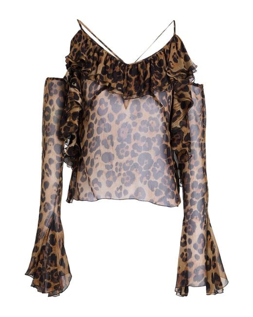 Blumarine Brown Top Silk