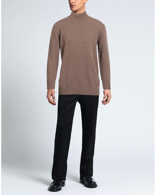 FILIPPO DE LAURENTIIS Brown Turtleneck for men