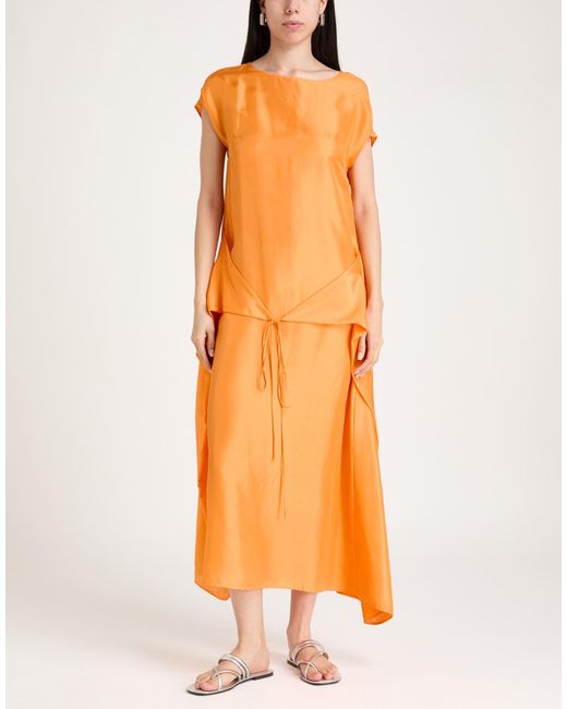 Pierantonio Gaspari Orange Maxi Dress