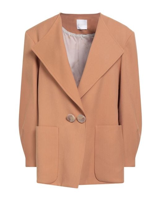 SILENCE LIMITED Natural Camel Blazer Pes, Rayon, Elastane