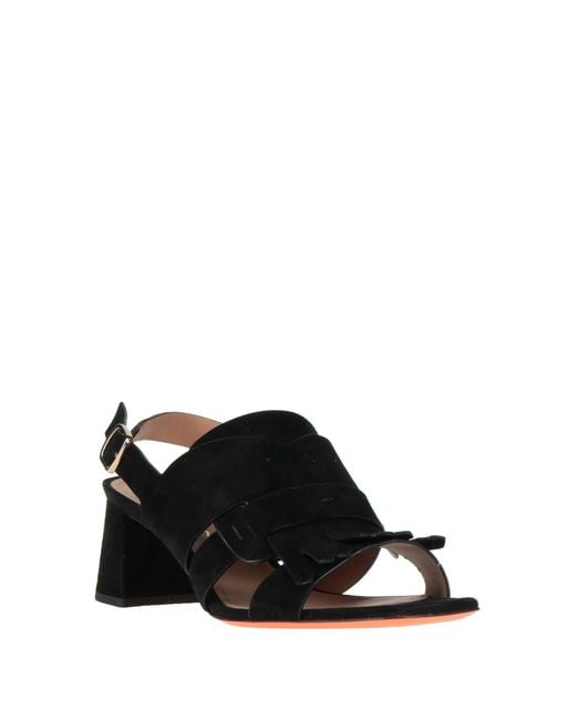 Santoni Black Sandals