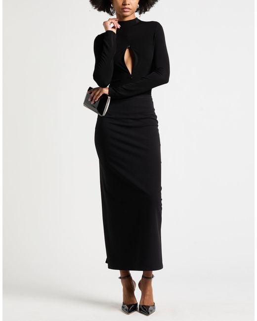 Courreges Black Bodysuit Viscose, Elastane