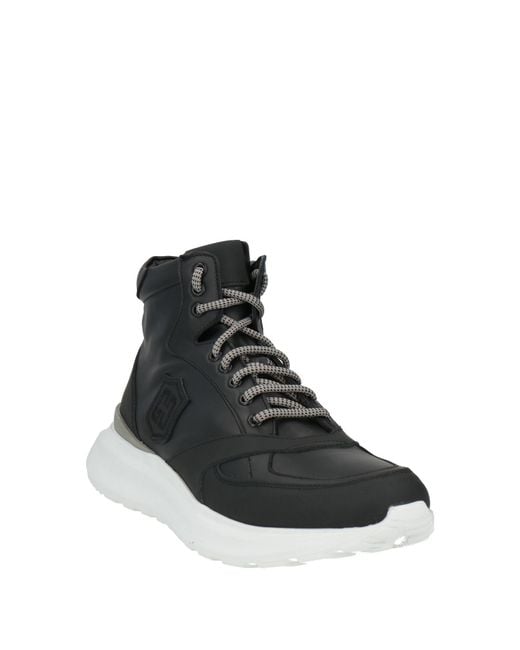Giovanni Conti Black Sneakers Calfskin for men