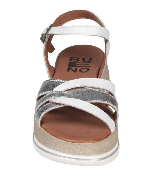 BUENO Natural Sandals Leather