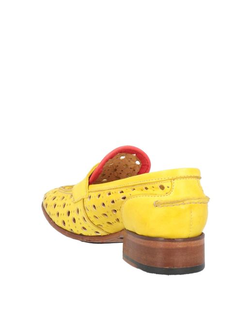 JP/DAVID Yellow Loafers Soft Leather