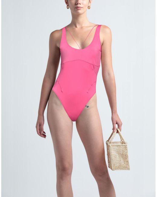 Jacquemus Pink One-piece Swimsuit