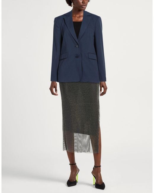 John Richmond Blue Blazer Polyester, Viscose, Elastane