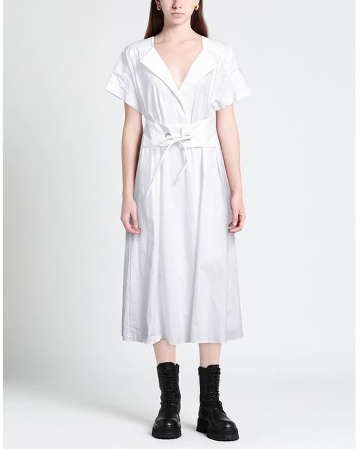 Tela White Midi Dress