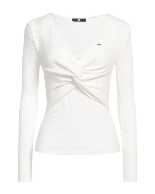 DIVEDIVINE White Sweater Viscose, Polyester, Polyamide