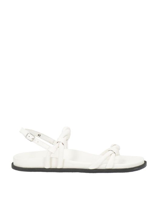 Elena Iachi White Sandals Leather