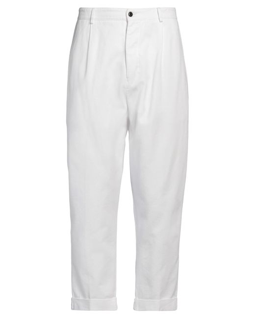 Dondup White Pants Cotton for men
