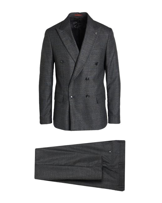 SUIT SARTORIA Black Suit Pes, Viscose, Elastane for men