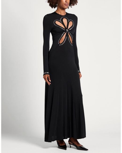 Rabanne Black Maxi Dress Viscose, Polyamide, Elastane