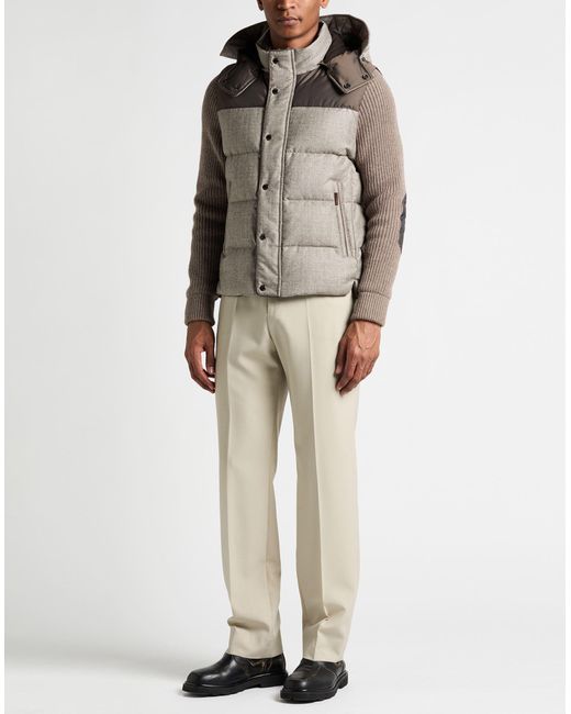 Moorer Gray Puffer Virgin Wool, Polyester for men