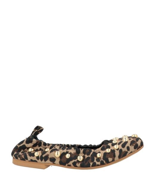 PAO PIANO ZERO Metallic Ballet Flats Textile Fibers