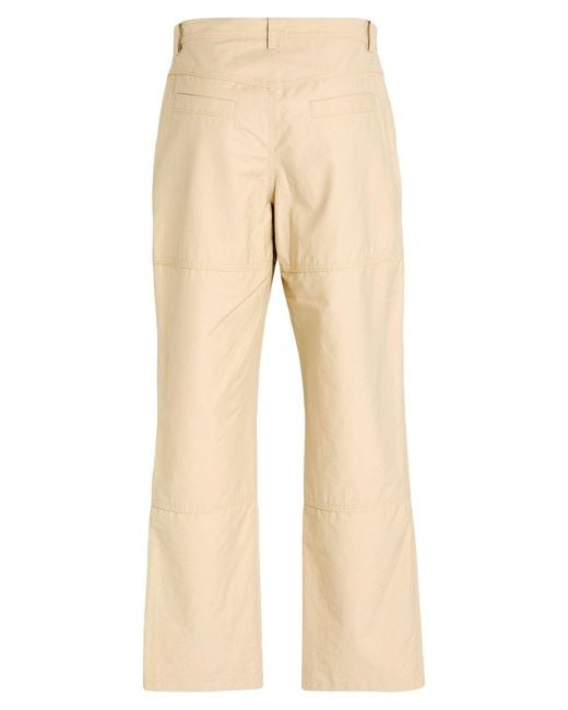 Jacquemus Natural Pants Cotton, Polyamide for men