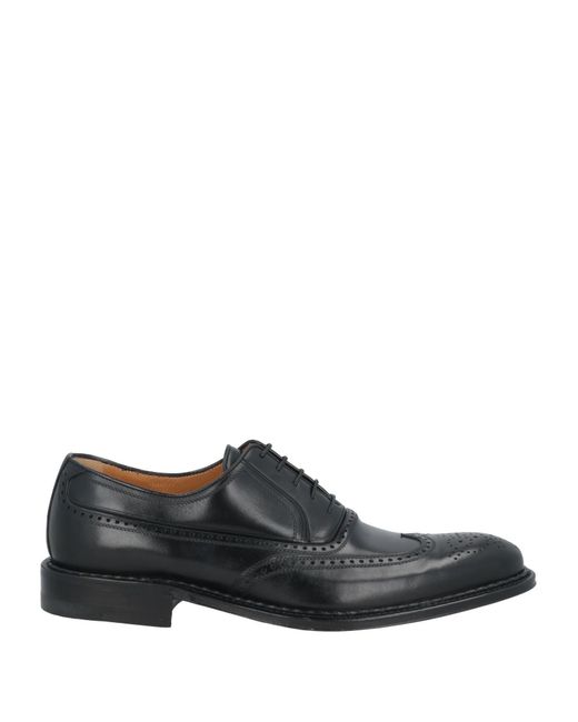 A.Testoni Black Lace-up Shoes for men