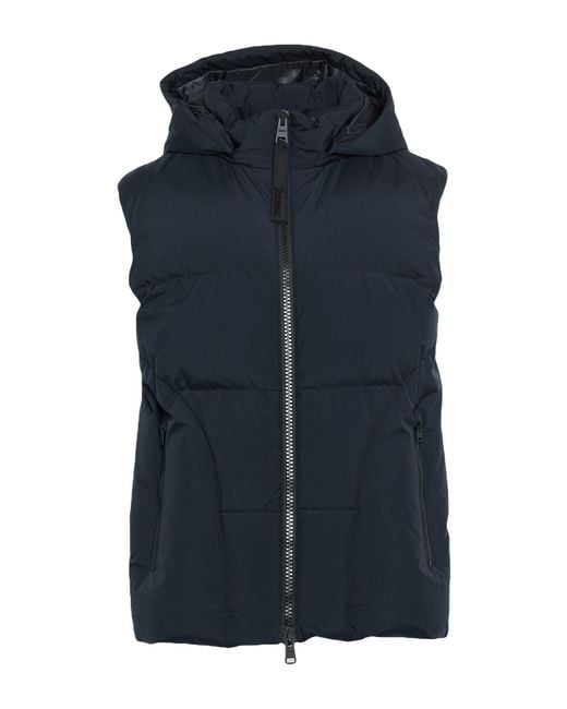 Herno Blue Vest Polyester, Ptfe for men