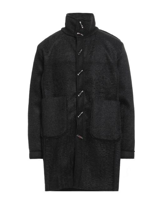 Takeshy Kurosawa Black Coat Polyester, Wool for men