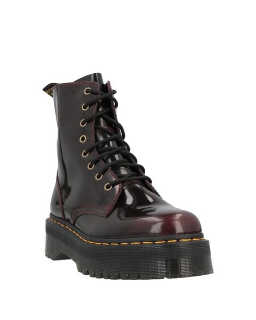 Dr. Martens Black Plum Ankle Boots Soft Leather