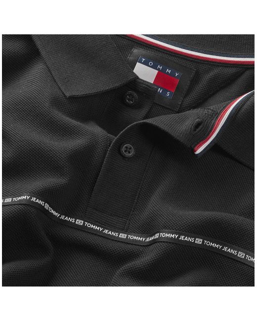 Polo Tommy Hilfiger pour homme en coloris Black