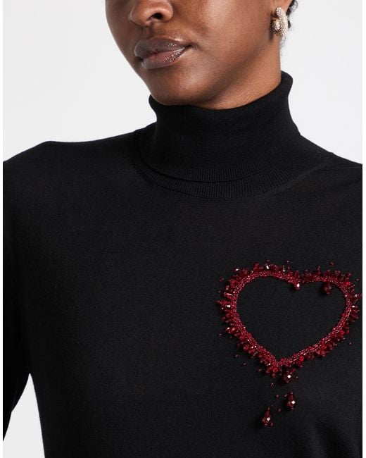 DSquared² Black Turtleneck Virgin Wool