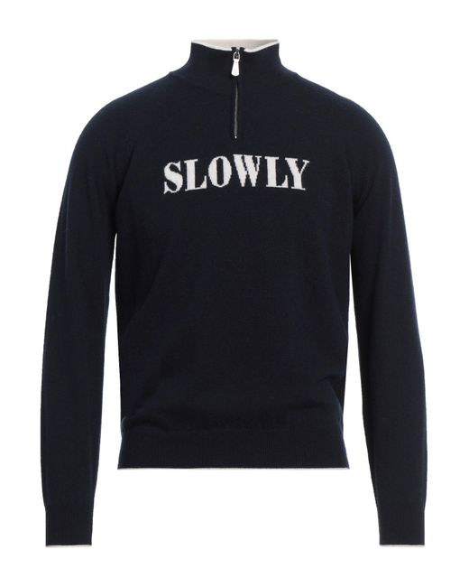 Eleventy Blue Midnight Turtleneck Wool for men
