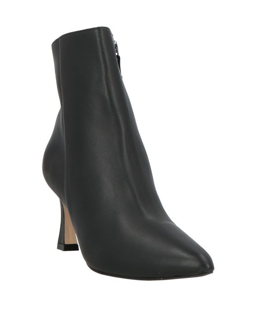 Miss Unique Black Ankle Boots Leather