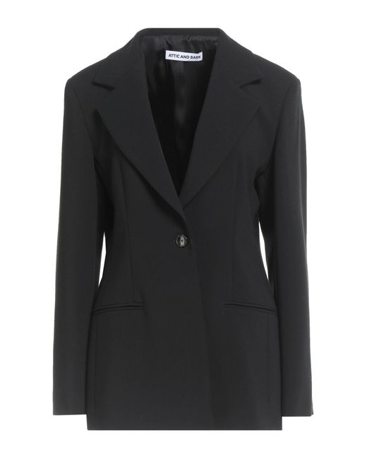 Attic And Barn Black Blazer Polyester, Viscose, Elastane