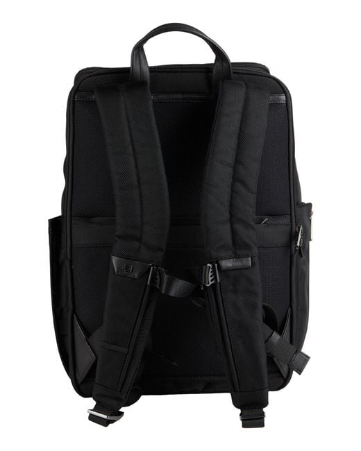 Piquadro Black Backpack Textile Fibers for men