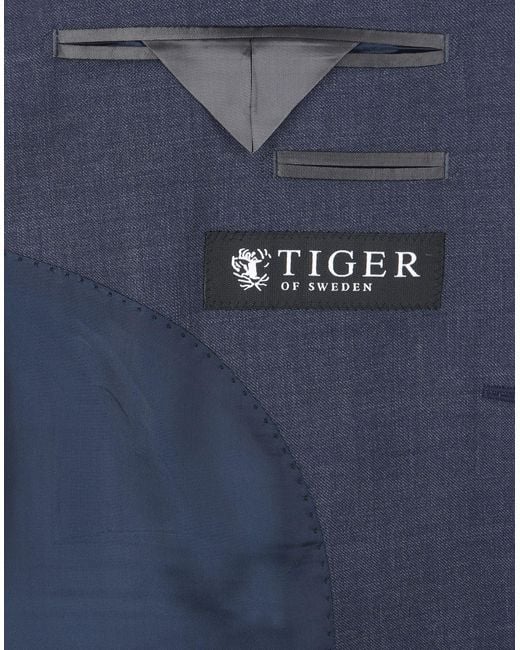 Tiger Of Sweden Blue Lamonte Midnight Suit Wool for men