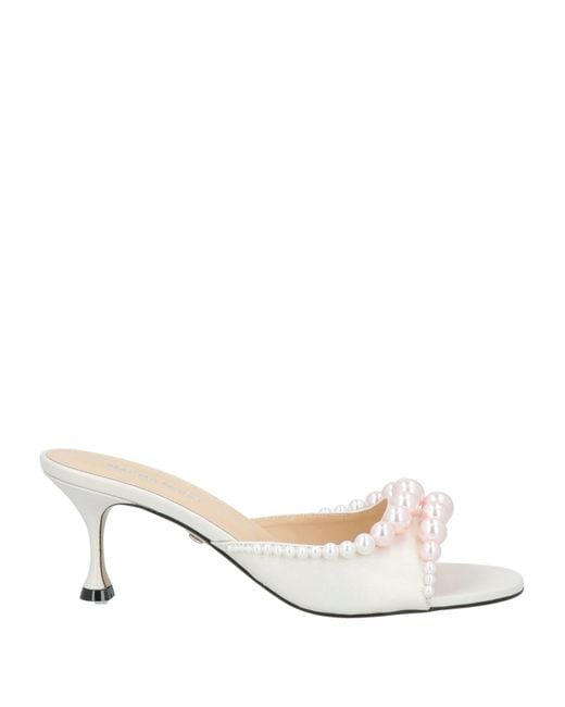 Mach & Mach Natural Ivory Sandals Leather